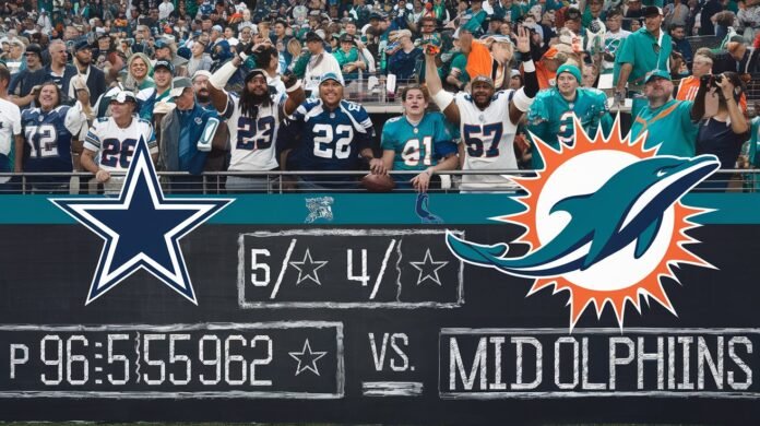 dallas cowboys vs miami dolphins match player stats​